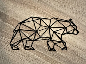 ayı geometrik şekiller hayvan canavar doğa yaratık oyuncak boz duvar dekor Aksesuarlar vahşi 2021 iç poli üçgen Yazdır ofis şekil Bilim Biyoloji 3d print model - Mito3D