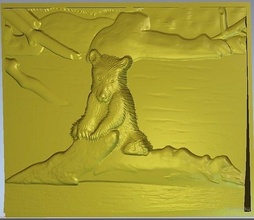 bear captain animals bears pano model artcam cnc teddy print nature art sculptures 3d print model - Mito3D