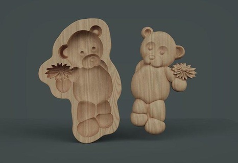 bear cookie stamp scheme carved carving printable teddy biscuit dessert baking bakery baked kitchen animal dining art signs logos 3d print model - Mito3D