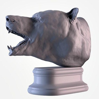 orso testa animale animali carattere arte oro natura statua scultura miniature stampabile selvaggio gioielleria mammifero sculture Stampa realistico 3d print model - Mito3D