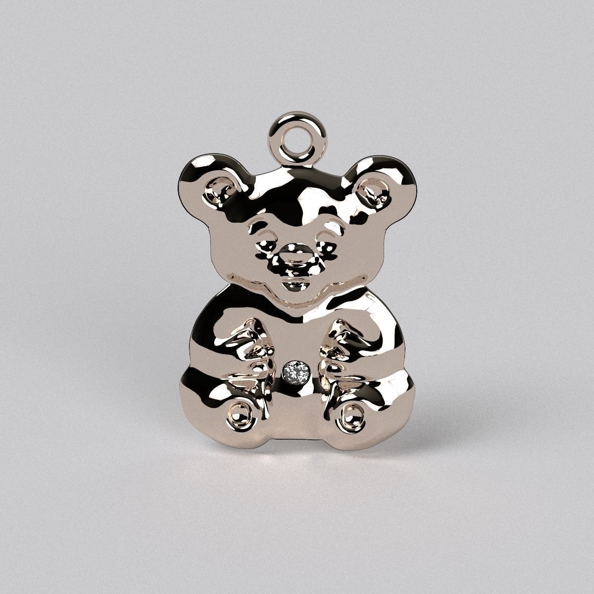 bear pendat jewelry pendants animals teddy challenge 3D print model - Mito3D
