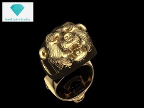 bear ring men jas jewelry gold silver printable print sterling handmade grizzly real boy cool fashion beauty horrors fantasy gothic vintag rings 3d print model - Mito3D