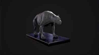 ours peau sculpter art animal vertèbres ecorche sculpture nature miniature sculptures 3d print model - Mito3D