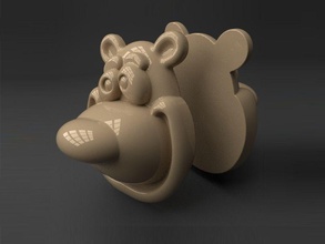 oso sólida art sólido modelo hueco del umbral las esculturas 3d print model - Mito3D
