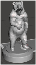 bear standing art statue illustration strength science sculptures daniel prophecy dream 3d print model - Mito3D