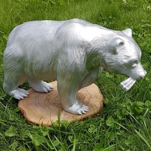 bear walking ribbs art animal portrait zoo big mammal land sculptures 3d print model - Mito3D