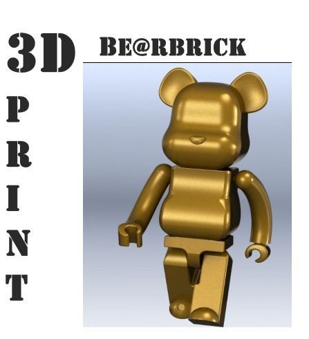 bearbrick 3d stampa modello 3dbearbrick figura azione medicom giocattolo collezione series20 series1000 plastica plasticbear robot cartone animato 3dprintbearbrick 3dprint giochi giocattoli 3D print model - Mito3D