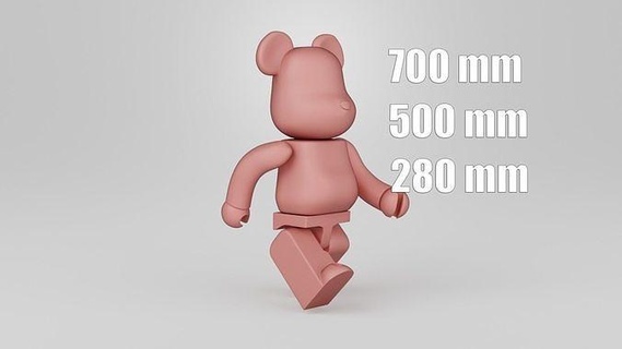 bearbrick pack figure companion sculpture design character collectible statue architectural decoration cartoon interior toy figurine games toys bear teddy medicom lego 3d print model - Mito3D