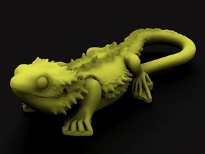 bärtiger Drache-Anhänger Schmuck bärtige dragon beardeddragon dragonpendant Anhänger Silber gold Eidechse Tier - 3d print model - Mito3D