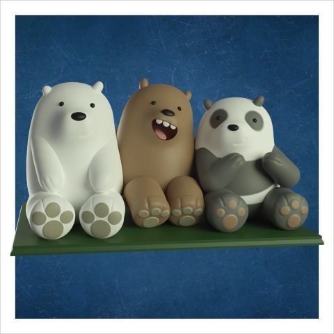 bears three panda toyart toy decor collectibles games toys 3D print model - Mito3D