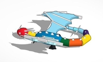 Tier Drachen Flügel Beine Schwanz Feuer Wissenschaft 3d print model - Mito3D