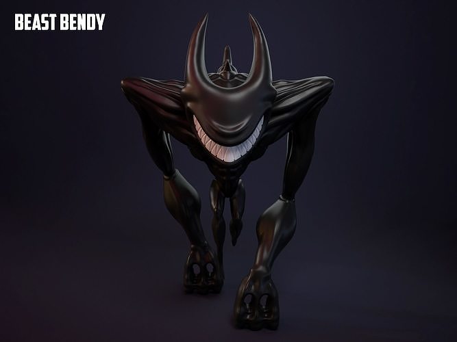 beast bendy impresion videojuegos resina 3d figura modelo art sculptures 3D print model - Mito3D