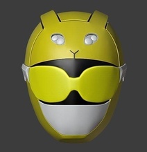 canavar morferler Sarı bekçi kask güç korucular gobuster 3dprinting Kostüm oyunu maske Tokusatsu Süper Sentai hobi kendin yap 3d print model - Mito3D
