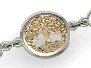beautiful bracelet tree life jewelry chain printable gold silver stl 3ds obj cad nature print necklaces bracelets 3d print model - Mito3D