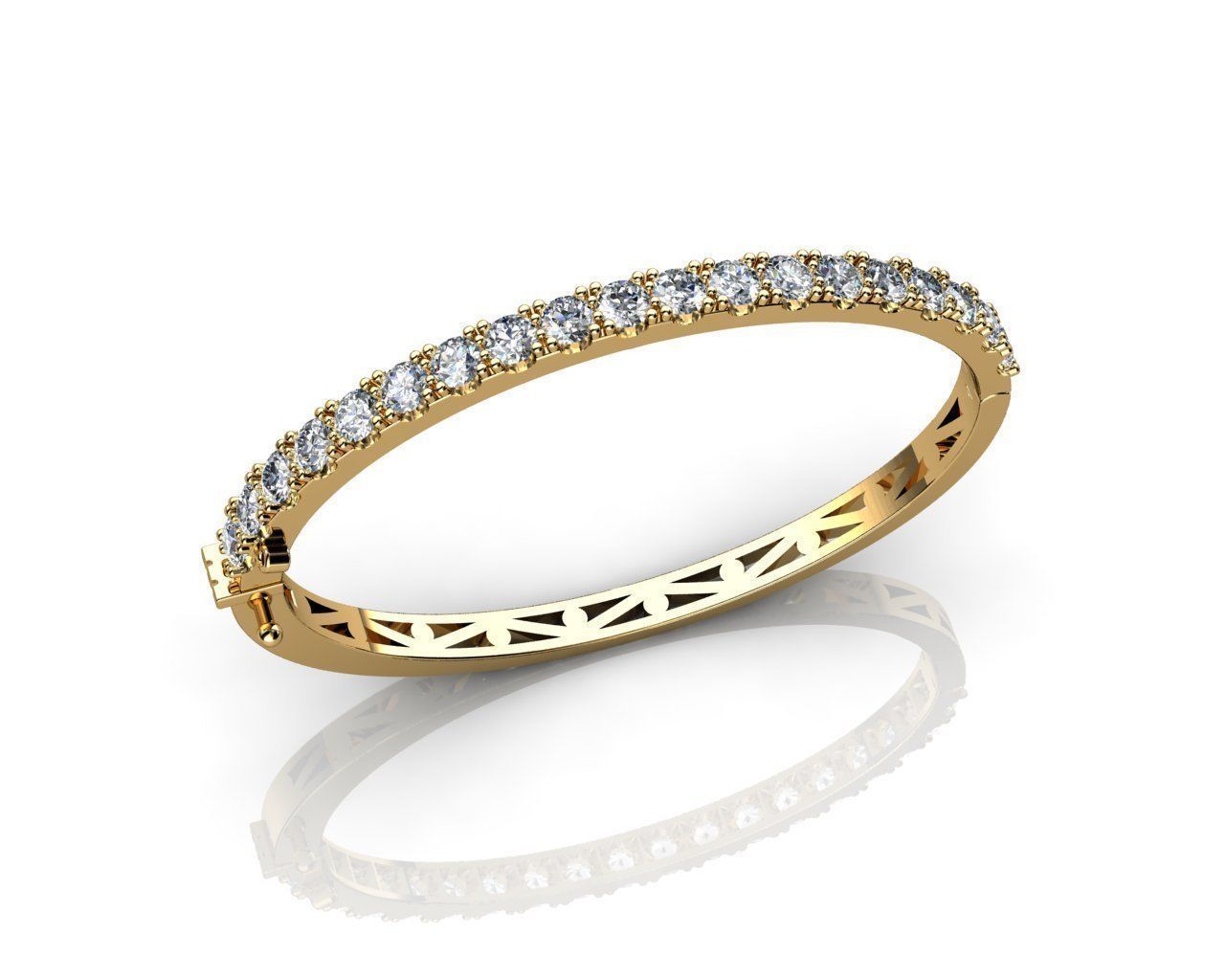 belo diamante pulseiras jóias ouro bracletes de prata branco sterling casamento platina brilhantes moda beleza 3D print model - Mito3D