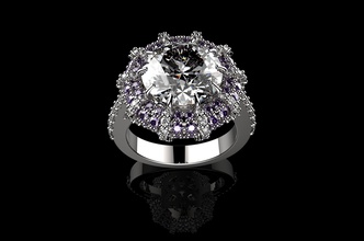 beautiful fashion jewelry purple cubic zirconia big dianond gem gold sterling jewel silver platinum brilliant sapphire ruby diamant diamond ring beauty vintag wedding engagement cad emerald rings 3d print model - Mito3D