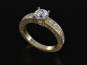 lindo fêmea anel joalheria ouro prata moda argolas brincos imprimível 3d print model - Mito3D