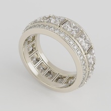 beautiful female ring rings gold jewelry silver diamond jewel wedding gem engagement engagem jewellery sapphire 3d print model - Mito3D
