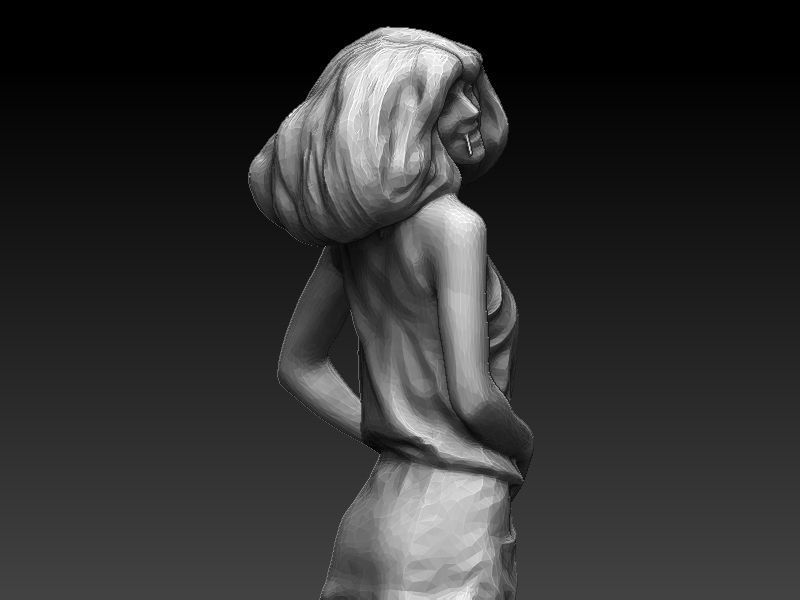 bellissima ragazza calda bella caldo donna bellezza di sesso femminile giovani stampabile corpo la gonna lady figura art scultura statua sculture 3D print model - Mito3D