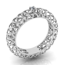 wunderschönen muster ring juwel ringe schmuck gold diamant engagement druckbar hochzeit engagem mode schönheit brillant licht 3d print model - Mito3D