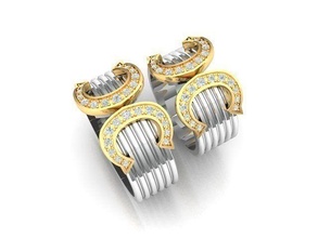 güzel yüzük mücevher parçacık gümüş kuark servet büyüme altın takı elmas parlak moda madeni para iş moleküler karbon hidrojen azot yüzükler 3d print model - Mito3D