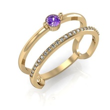 lindo anel joalheria imprimível diamante argolas cafajeste Casamento joias brilhante exclusivo moda ouro rhiho cnc 3d print model - Mito3D