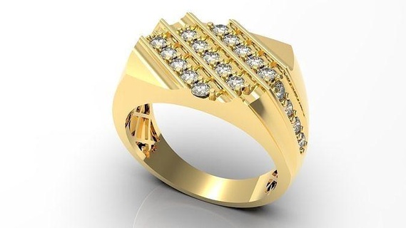 beautiful ring jewelry precious luxury shining gold platinum gem printable diamond silver rings engagement jewel wedding marriage fashion celebration 3d print model - Mito3D