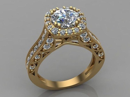 beautiful ring ring jewelry gold diamond diamond ring sterling brilliant jewellery wedding fashion beauty engagement ring gold ring fashion ring rings  3d print model - Mito3D