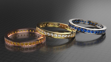 lindo anel jóias ouro de prata diamante gem branco sterling o engajamento jóia casamento brilhantes moda beleza vintag printable rodada noivado engagem anéis 3d print model - Mito3D