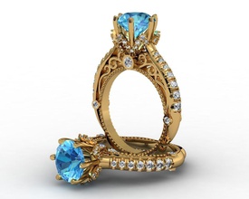 beautiful ring jewel jewellery gold jewelry silver earing earings earring jewelery golden rings 3d print model - Mito3D