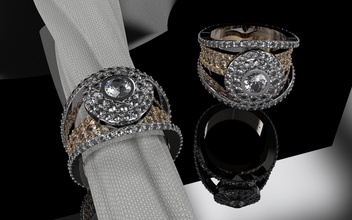 belle bague modèle 3d de l'anneau bijoux d'argent imprimable l'engagement collier engagem le platine gem joyau diamant mariage en la mode fiançailles beauté anneau pendentif brillant les anneaux 3d print model - Mito3D