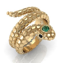 bellissimo squillare serpente stampabile diamante gioielleria anelli cad gemme brillante esclusivo moda oro cnc argento zbrush 3d print model - Mito3D