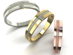 hermoso anillo tamaños joyería regalo clásico imprimible mujer exclusivo joya anillos 3dm 3ds stl oro alto poligonal diamante 3d print model - Mito3D