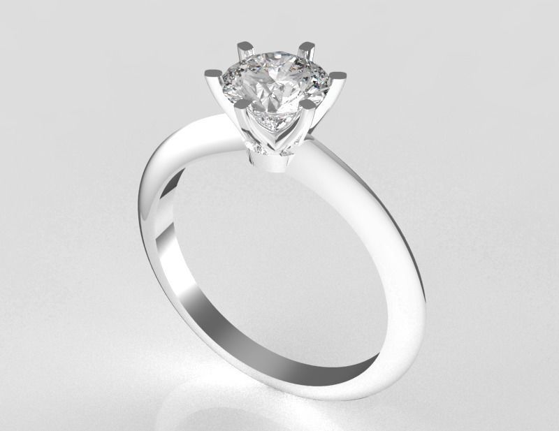 hermoso anillo tiffany estilo compromiso oro joyería joya anillos 3D print model - Mito3D