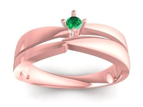 hermoso sencillo diamante señoras anillo 3026 joyería joya moda accesorios oro mujer diseño anillos 3d print model - Mito3D