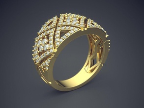 beautiful textured diamond ring carving ornaments gold jewel jewellery jewelry rings wedding engagement brilliant cad gem platinum printable silver design 3d print model - Mito3D