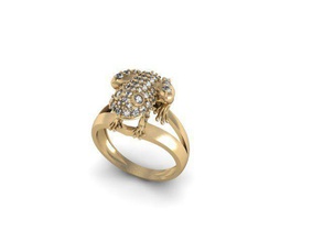 bellissimo rospo anello di stile gioielli il bella uomini donna bello anelli 3d print model - Mito3D