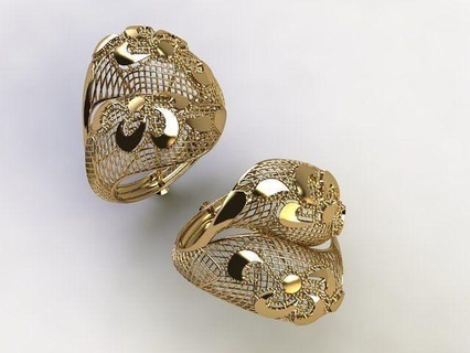 bellissimo Turco anelli oro argento stampabile squillare gioiello gioielleria sterlina moda bellezza platino prototipazione 3d print model - Mito3D