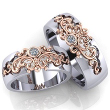 beautiful wedding bands stones jewelry ring rings jewel diamond jewellery gemstone 3d print model - Mito3D