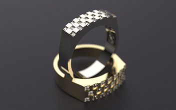bellissimo anello di nozze stampa 3d gioielli weding oro d'oro fidanzamento argento modello 3dmoldel stampa3d stampabile disco platino anelli 3d print model - Mito3D