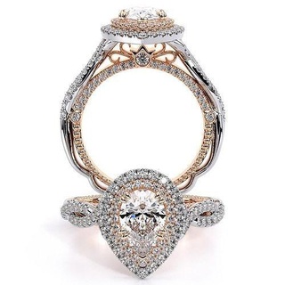 hermoso mujer anillo joyería joya oro plata imprimible diamante anillos 3d print model - Mito3D