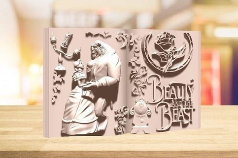 beleza fera livro Disney Bella decoração casa 3d print model - Mito3D