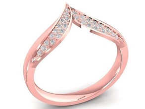 belleza diamante señoras anillo 3024 joyería joya Moda accesorios oro mujer diseño anillos 3d print model - Mito3D