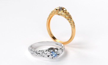 bellezza engaved vintage anello in oro con diamante gioielli cad disco di platino lusso argento stampabile gemma brillante diamanti moda e retrò zaffiro ruby la sterlina incidere anelli 3d print model - Mito3D