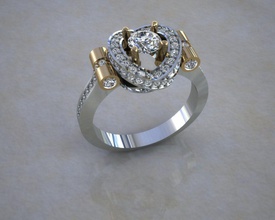 beauty ring jewelry jewel gem jewellery rings 3d print model - Mito3D