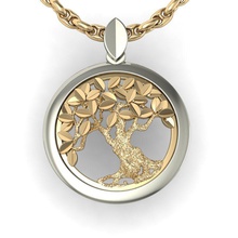 beautyful pendant tree life jewelry female rhino gift cad gems women brillant exclusive 3dm stl obj fashion gold rhiho cnc necklaces pendants 3d print model - Mito3D