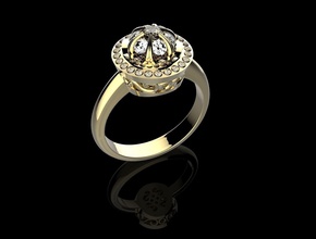 beautyful ring stones 3dm stl jewelry jewel gem diamond precious wedding jewellery platinum gemstone gems gold silver treasure jeweller rings 3d print model - Mito3D