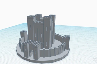 bebbanburg castle building fantasy medieval historic tower gothic knight architecture crusader warrior middle fortress games toys 3d print model - Mito3D
