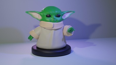 beby yoda guerra estrelas brinquedo figura miniyoda jogos brinquedos 3d print model - Mito3D