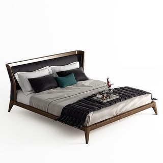 bed 16 furniture bedroom interior pillow room sleep design modern living furnishing furnitur rest house 3d print model - Mito3D
